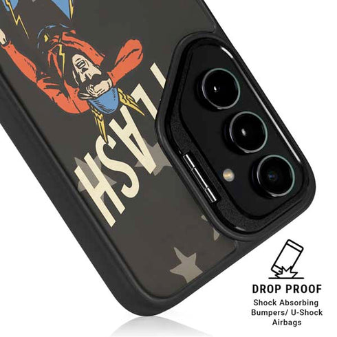 DC Comics The Flash Retro Action Pose Galaxy S24 FE Kickstand Case